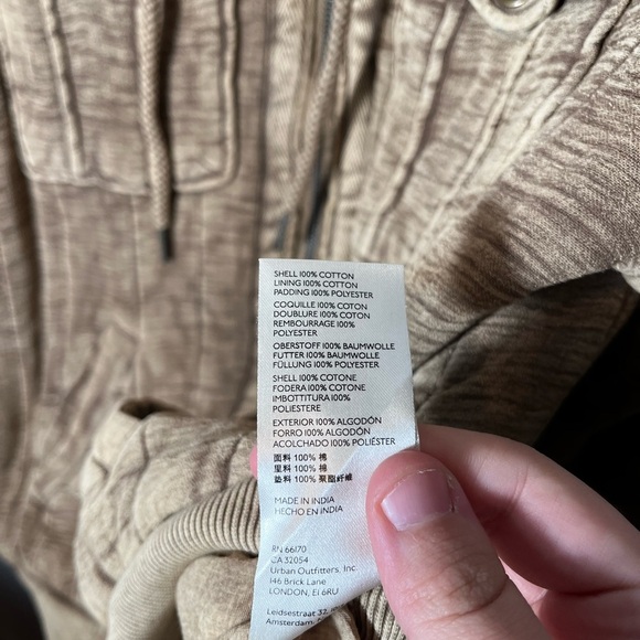 Free People Luna Cozy Bomber Jacket Oversized Zip Front Drawstring Detail XS - Picture 11 of 16